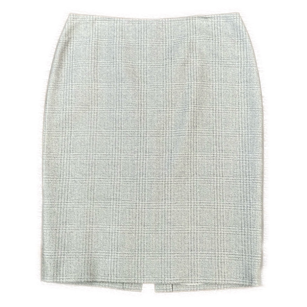 Ellen Tracy Silver Gray Pattern Pencil Skirt - image 1